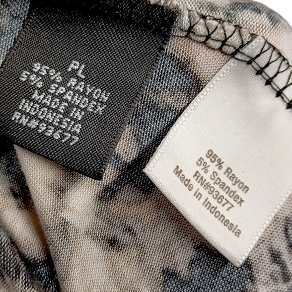 A.N.A Brown Black Cream Print Pull On Maxi Skirt Petite Large - Picture 4 of 6